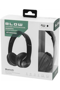 Bezdrôtové slúchadlá BLOW BTX400SD 32-787 # (bluetooth, do uší; Bluetooth; čierne) Obrázok pre Bezdrôtové slúchadlá BLOW BTX400SD 32-787 # (bluetooth, do uší; Bluetooth; čierne)