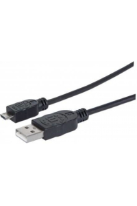 Kábel GEMBIRD CCP-MUSB2-AMBM-0,5M (USB M - Micro USB M; 0,50 m; čierny) Obrázok pre Kábel GEMBIRD CCP-MUSB2-AMBM-0,5M (USB M - Micro USB M; 0,50 m; čierny)